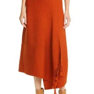 Jonathan Simkhai Grace Fringe Asymmetrical Skirt EUC XL